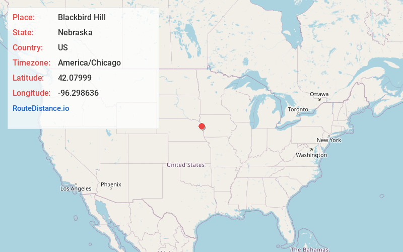 Map of Blackbird Hill