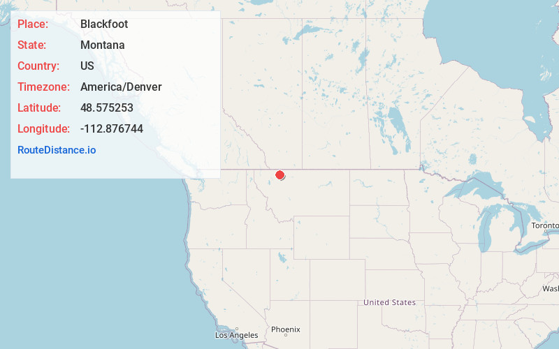 Map of Blackfoot