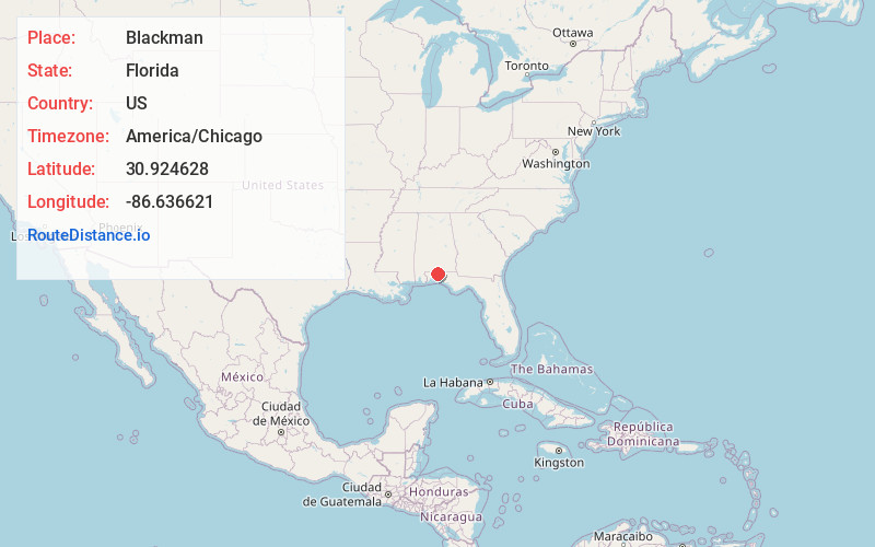 Map of Blackman