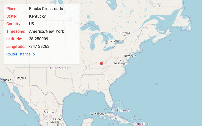 Map of Blacks Crossroads