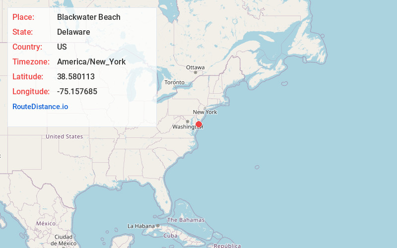 Map of Blackwater Beach