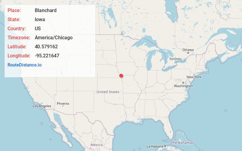 Map of Blanchard