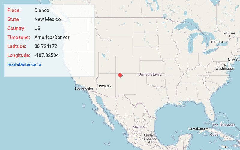 Map of Blanco