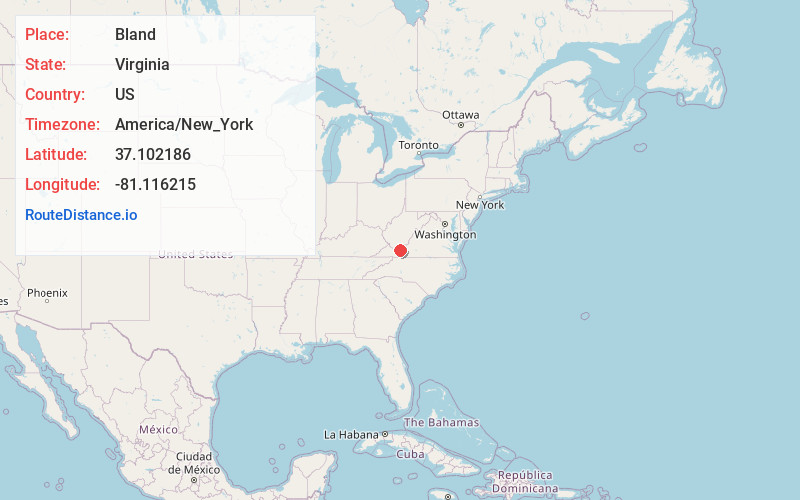 Map of Bland