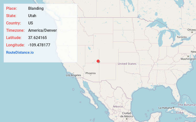 Map of Blanding