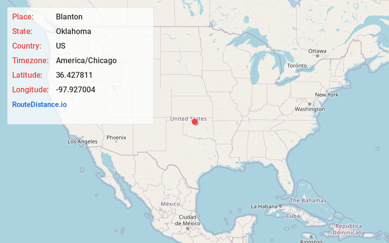 Map of Blanton