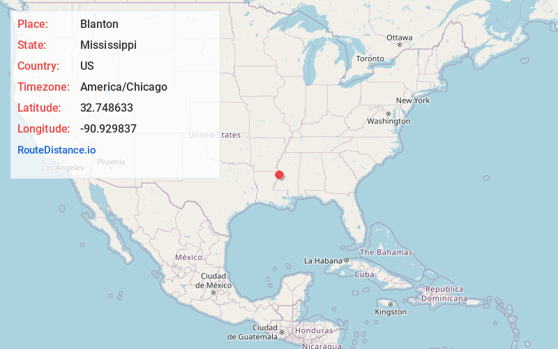 Map of Blanton