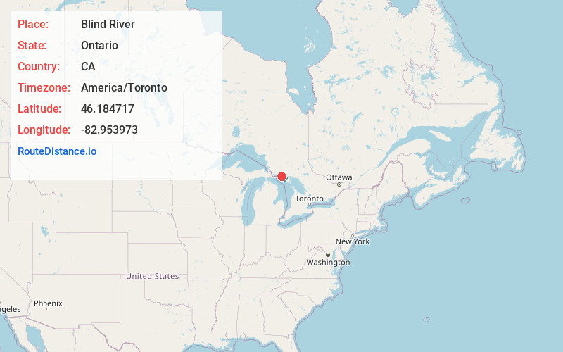 Map of Blind River