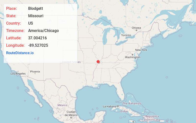 Map of Blodgett