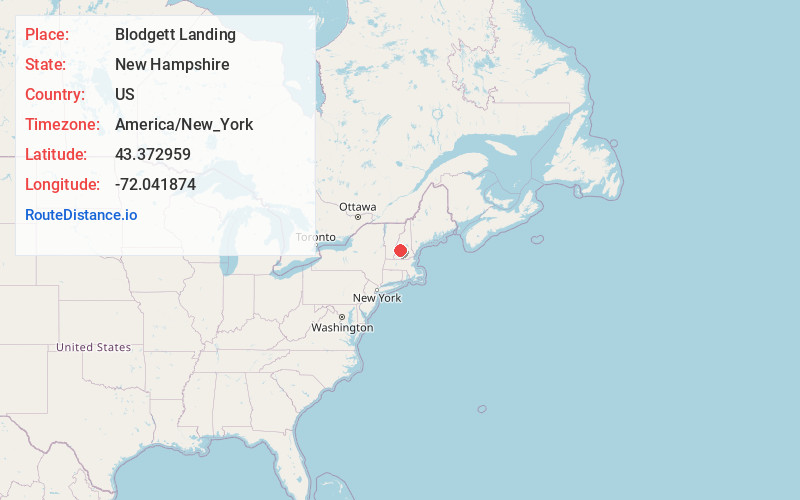 Map of Blodgett Landing