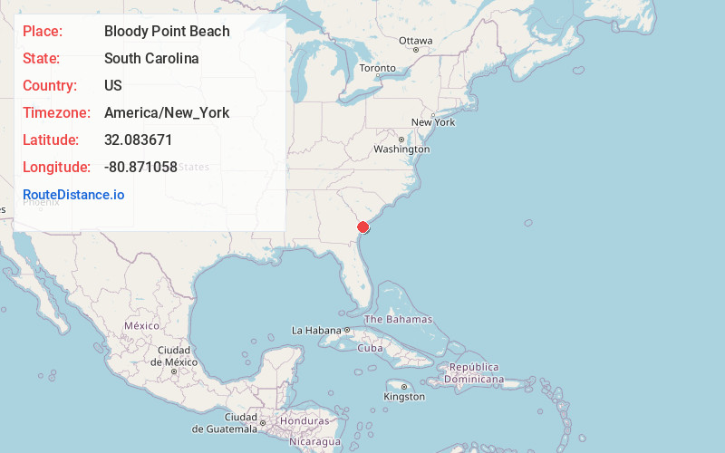 Map of Bloody Point Beach