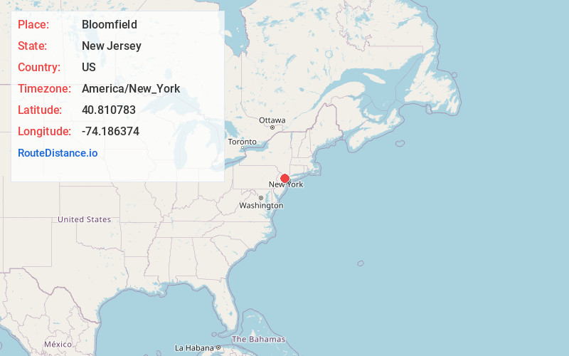 Map of Bloomfield