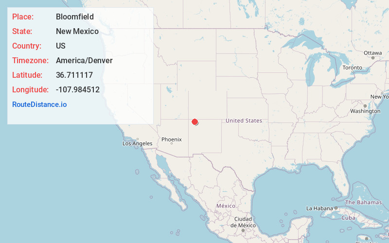 Map of Bloomfield