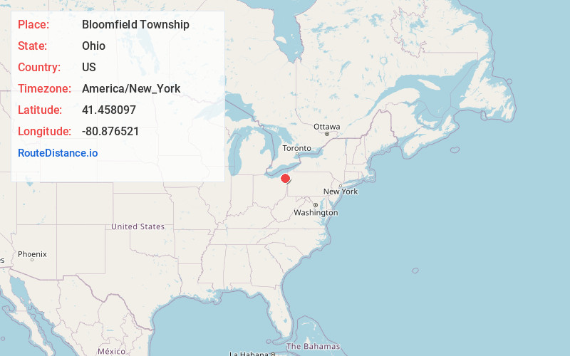 Map of Bloomfield Township