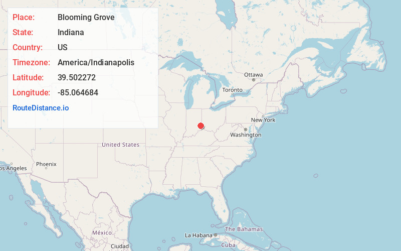 Map of Blooming Grove