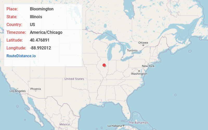 Map of Bloomington