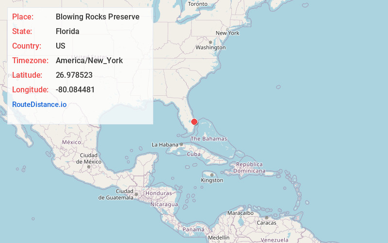 Map of Blowing Rocks Preserve