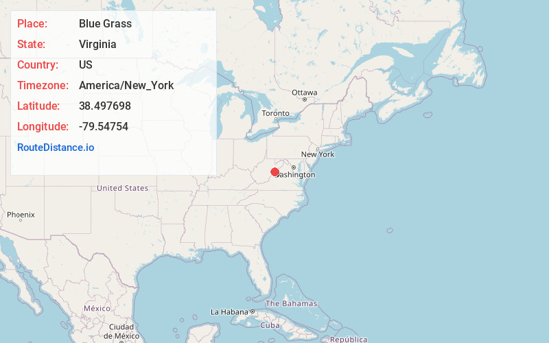 Map of Blue Grass