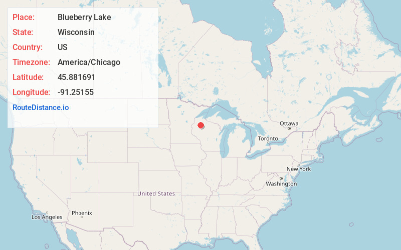 Map of Blueberry Lake