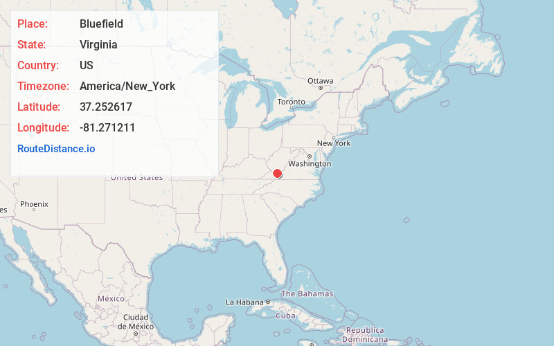 Map of Bluefield
