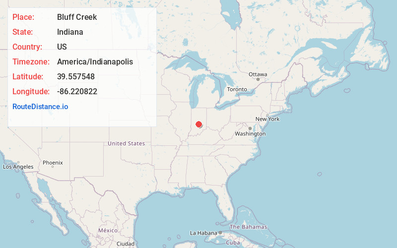 Map of Bluff Creek