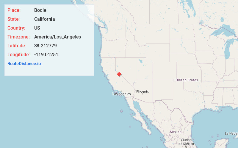 Map of Bodie
