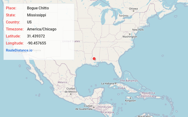 Map of Bogue Chitto