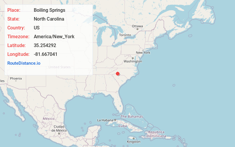 Map of Boiling Springs