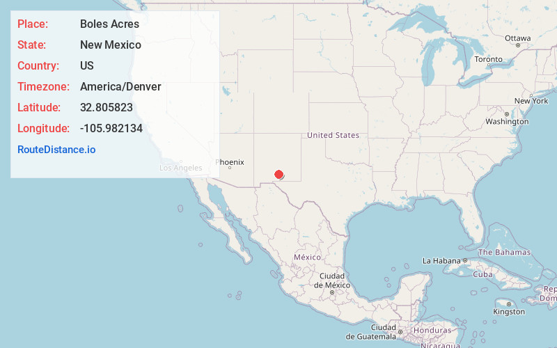 Map of Boles Acres