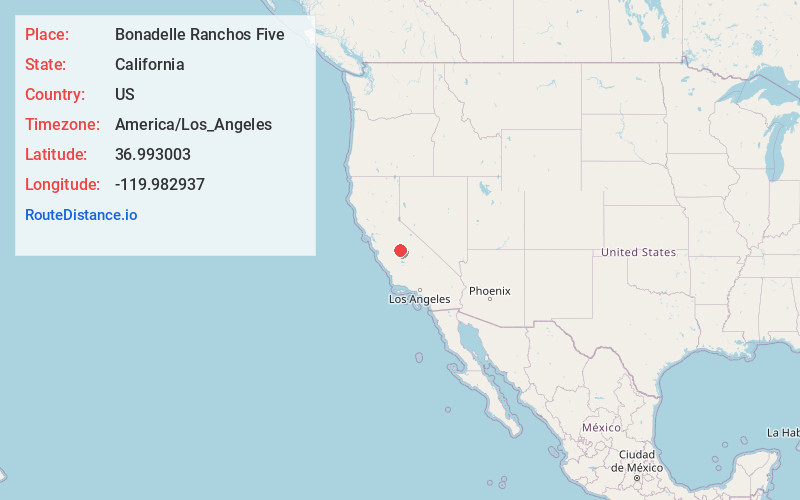 Map of Bonadelle Ranchos Five