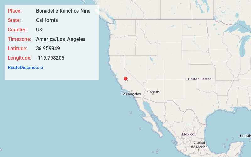 Map of Bonadelle Ranchos Nine