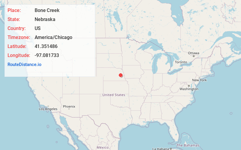 Map of Bone Creek