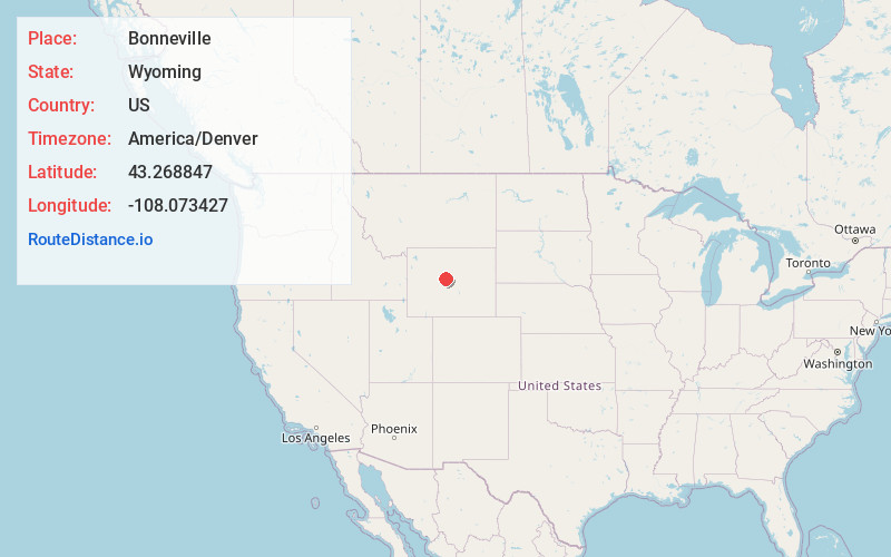 Map of Bonneville