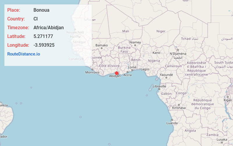 Map of Bonoua