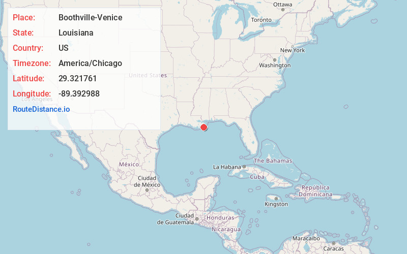 Map of Boothville-Venice
