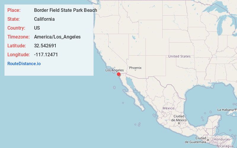 Map of Border Field State Park Beach