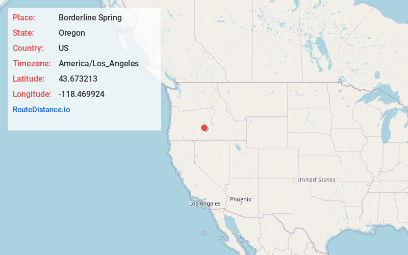 Map of Borderline Spring