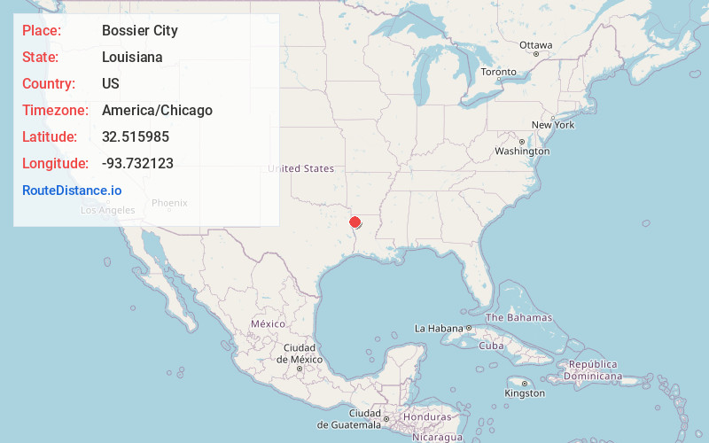 Map of Bossier City
