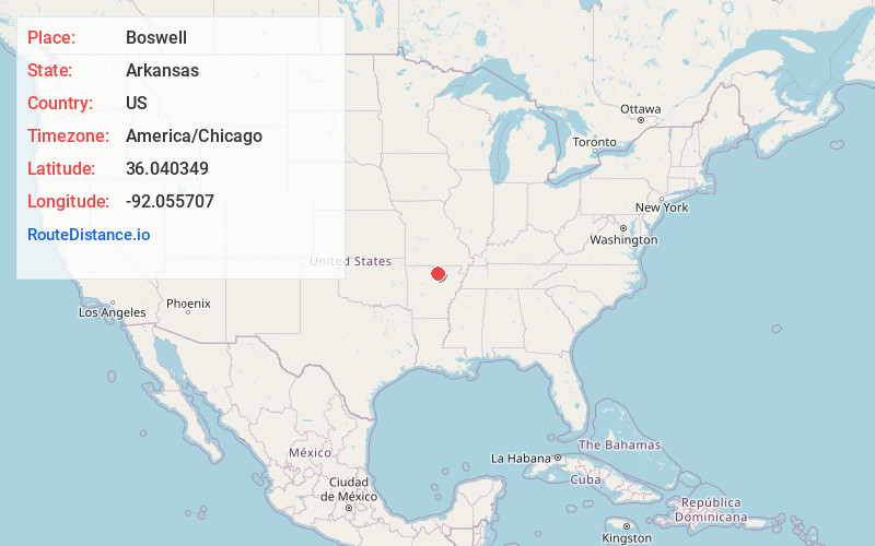 Map of Boswell