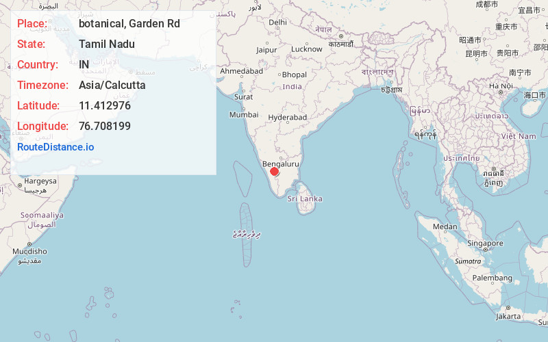 Map of botanical, Garden Rd