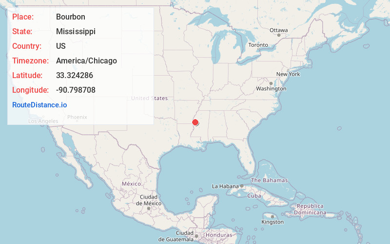 Map of Bourbon