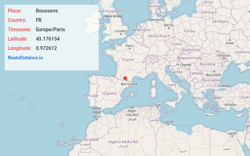 Map of Boussens
