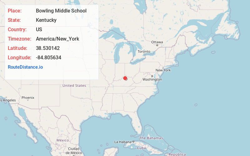 Map of Bowling Middle School