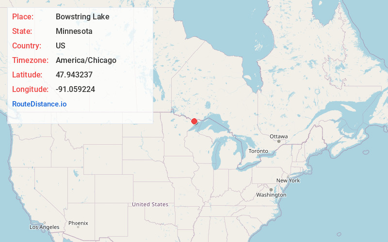 Map of Bowstring Lake