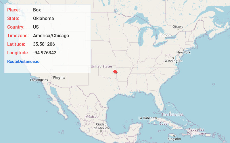 Map of Box