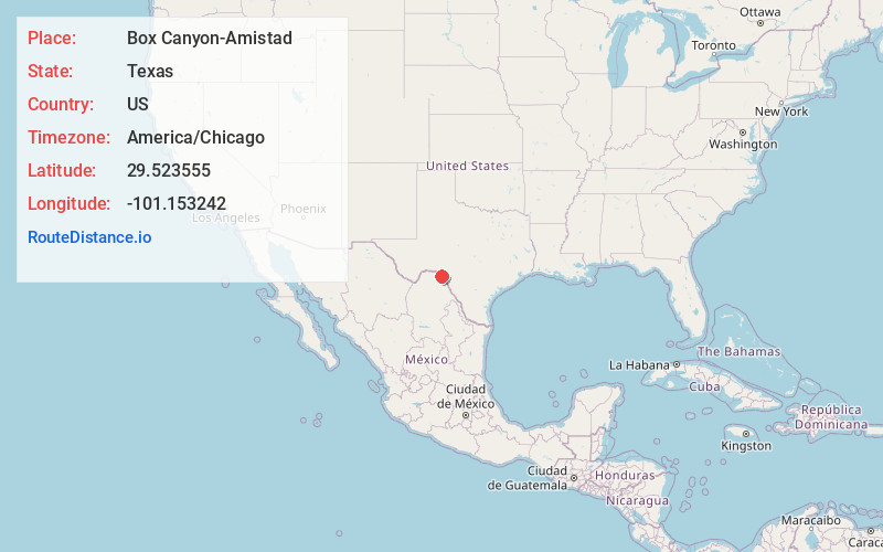 Map of Box Canyon-Amistad