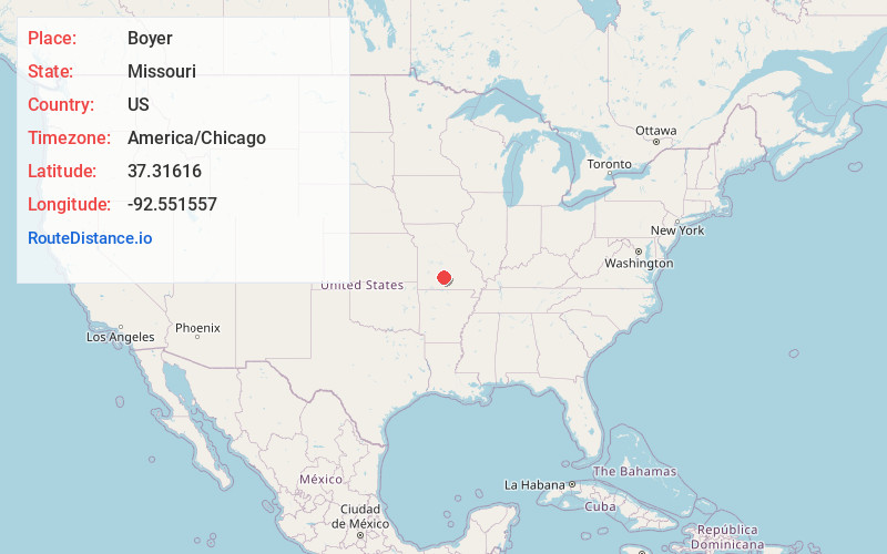 Map of Boyer