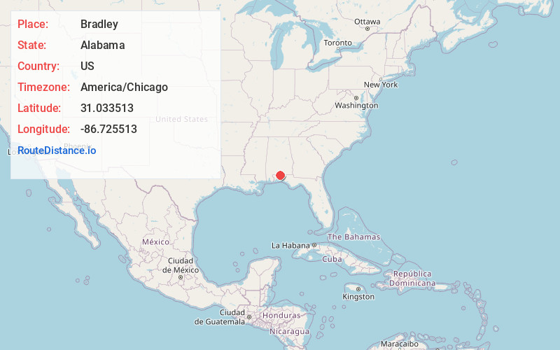 Map of Bradley