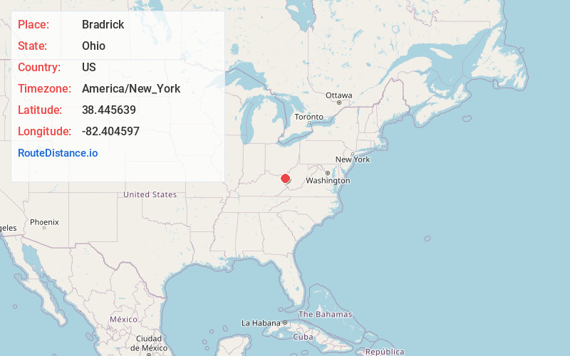 Map of Bradrick