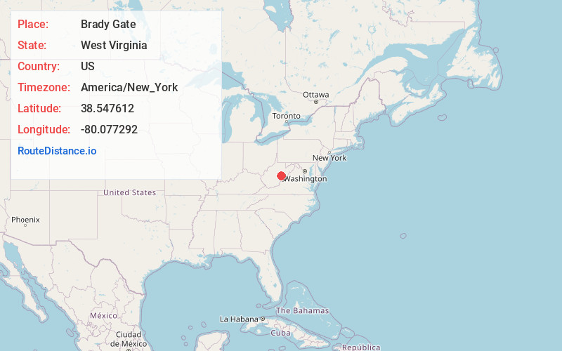 Map of Brady Gate